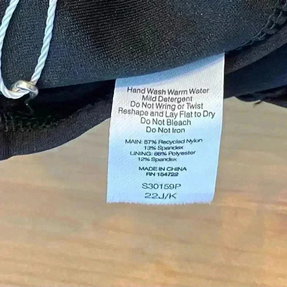 Bare Necessities Birdsong Plus Size Underwire Tankini Swimsuit Top Black Shirred - Picture 10 of 12